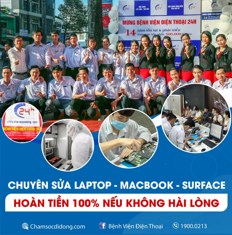 Bệnh Viện Điện Thoại 24h - Sửa Chữa Laptop