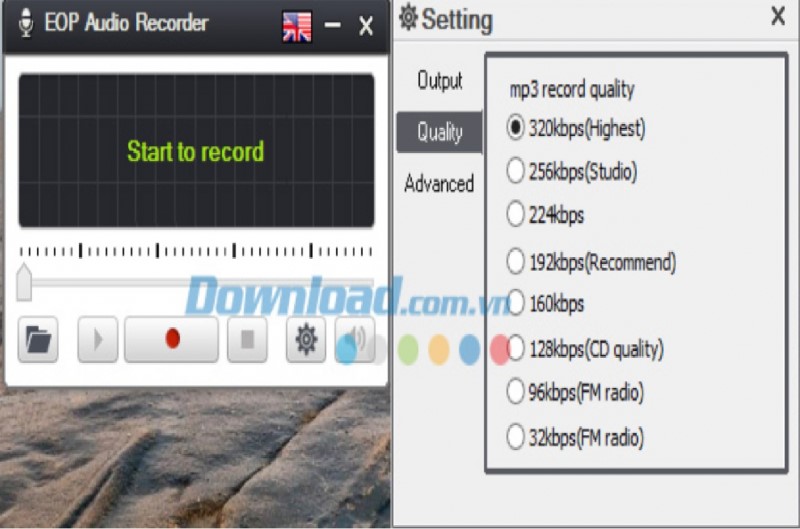 Bạn có thể vừa chơi vừa thu lại bản nhạc yêu thích của mình với EOP Audio Recorder