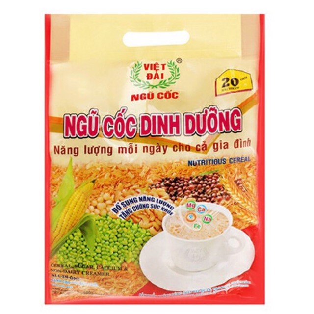 Bột Ngũ cốc dinh dưỡng Việt Đài (túi 20 gói x 25g)